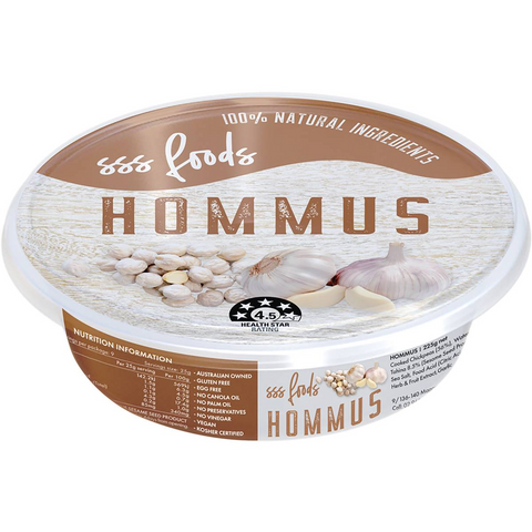 Sss Foods Hommus Natural 225g