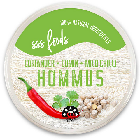 Sss Foods Hommus Coriander Cummin & Mild Chilli 225g