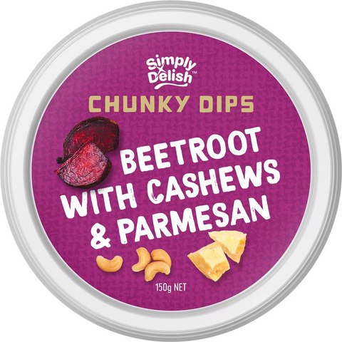 Simply Delish Beetroot With Cashews & Parmesan Dip 150g