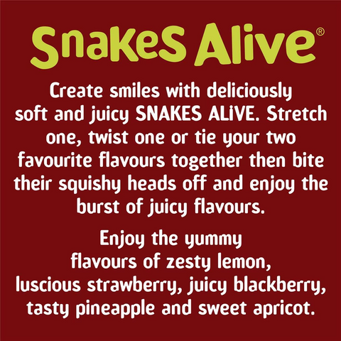 Allen's Snakes Alive Jelly Lolly Bag 200g