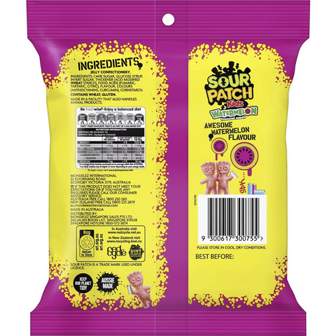 Sour Patch Kids Watermelon Lollies Share Bag 190g