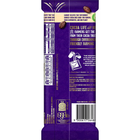 Cadbury Dairy Milk Chocolate Block 180g