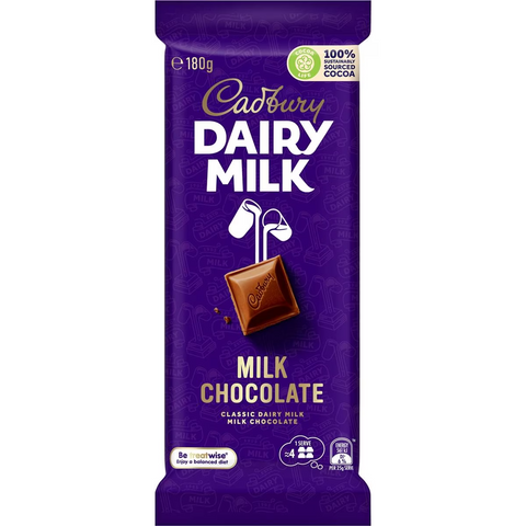 Cadbury Dairy Milk Chocolate Block 180g