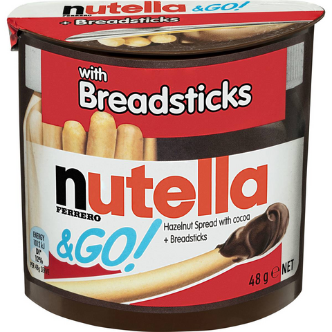 Nutella Hazelnut Chocolate Spread With Breadsticks 48g