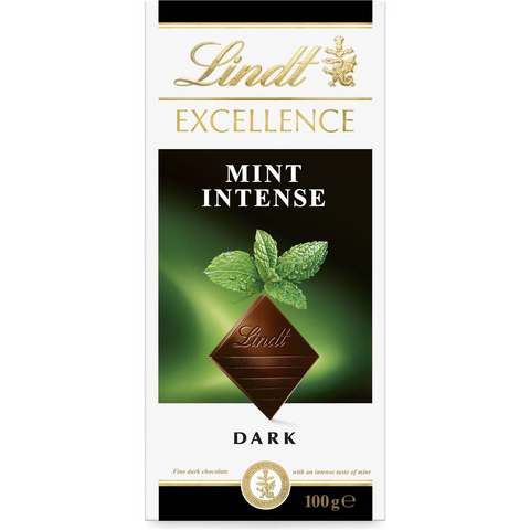 Lindt Excellence Mint Intense Dark Chocolate Block 100g