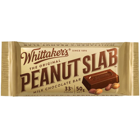 Whittaker's Peanut Slab Milk Chocolate 50g