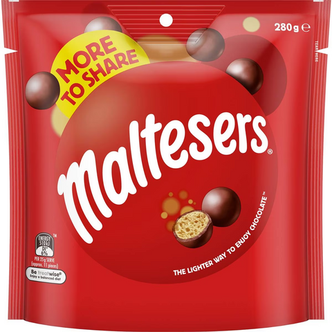 Maltesers Milk Chocolate Snack Party Bag 280g