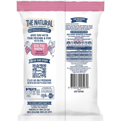 The Natural Confectionery Co. Smoothie Chews Lollies 180g