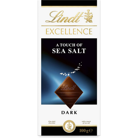 Lindt Excellence Sea Salt Dark Chocolate Block 100g