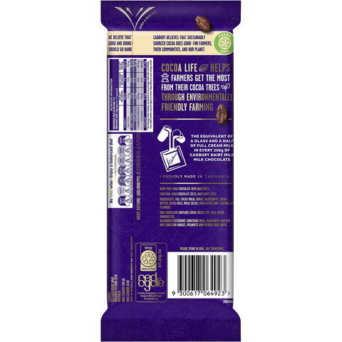 Cadbury Dairy Milk Hazelnut Chocolate Block 180g