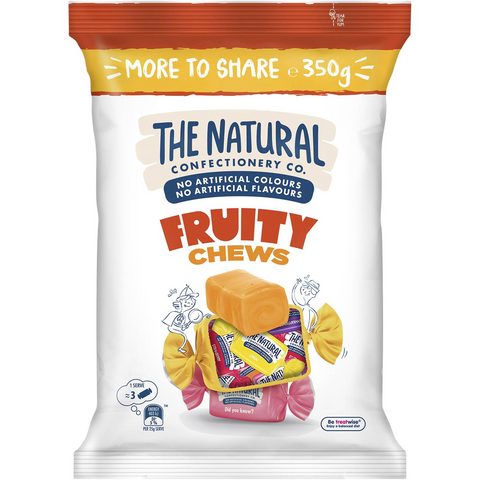 The Natural Confectionery Co. Fruity Chews Lollies 350g