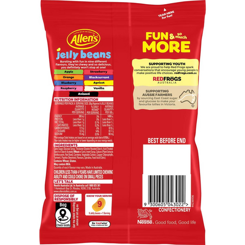 Allen's Jelly Beans Lollies Bag 190g