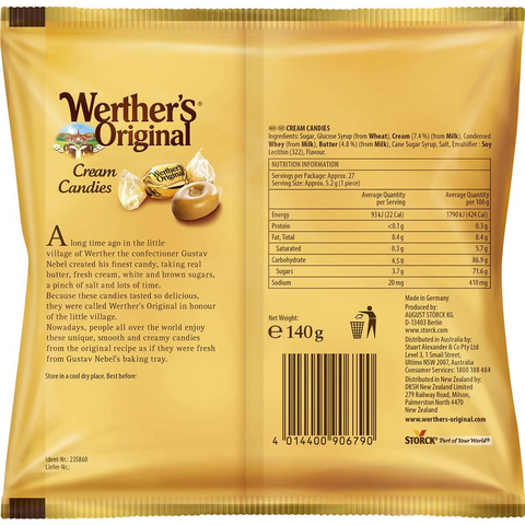 Werther's Original Cream Candies Classic 140g