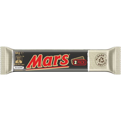 Mars Milk Chocolate Bar Caramel & Nougat 2 Pieces 64g