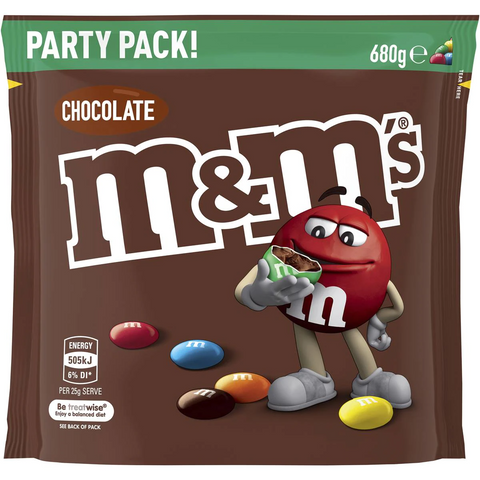 M&m's Milk Chocolate Snack & Share Party Bag 680g