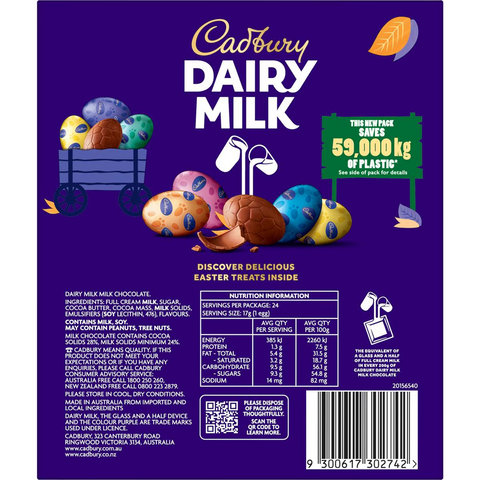 Cadbury Easter Chocolate 24 Piece Crate Hunting Eggs Carton 408g