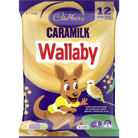 Cadbury Caramilk Wallaby Chocolate Sharepack 12 Pack 144g