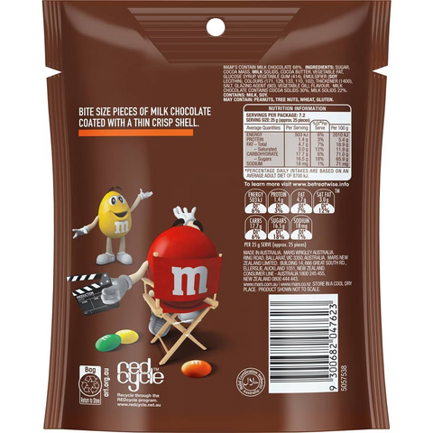 M&m's Milk Chocolate Snack & Share Bag 180g