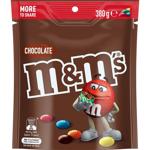 M&m's Milk Chocolate Snack & Share Bag 380g