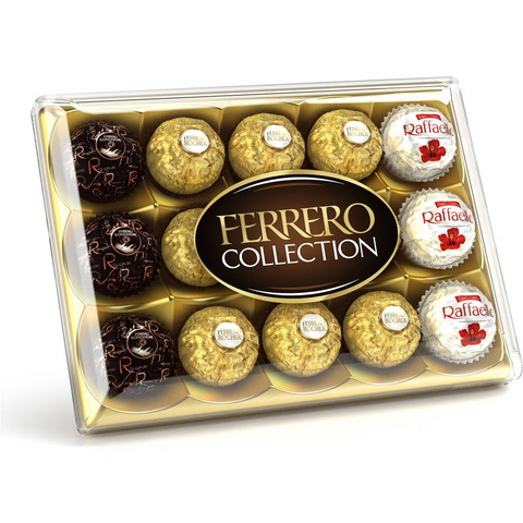 Ferrero Collection Rocher Raffaello Rondnoir Chocolate Gift Box 15 Pack