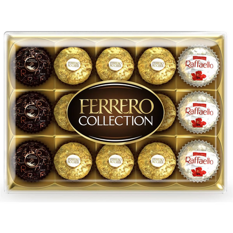 Ferrero Collection Rocher Raffaello Rondnoir Chocolate Gift Box 15 Pack