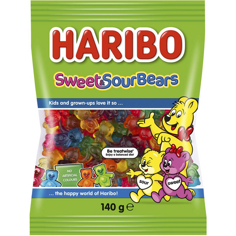 Haribo Sweet & Sour Bears 140g