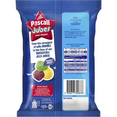 Pascall Jubes Lollies 300g