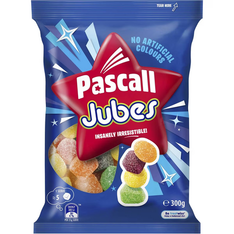 Pascall Jubes Lollies 300g