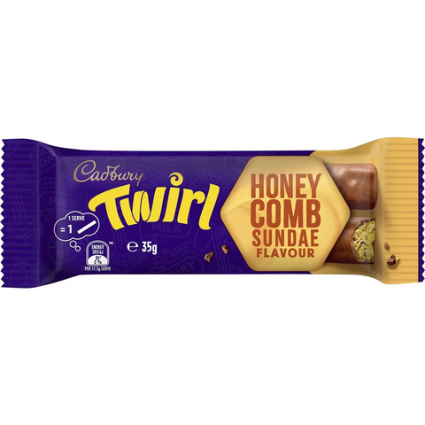 Cadbury Twirl Honeycomb Sundae Flavour Chocolate Bar 35g