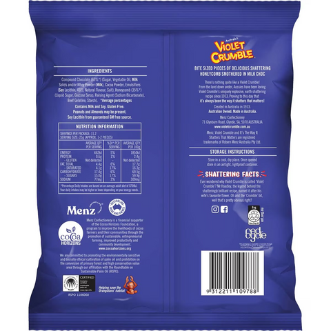 Violet Crumble Chocolate Share Bag 280g