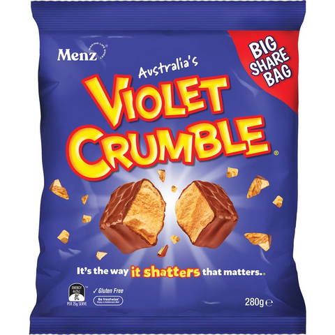 Violet Crumble Chocolate Share Bag 280g