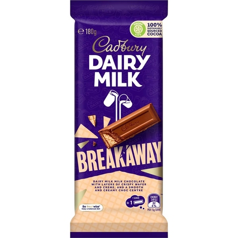 Cadbury Dairy Milk Breakaway Chocolate Block 180g