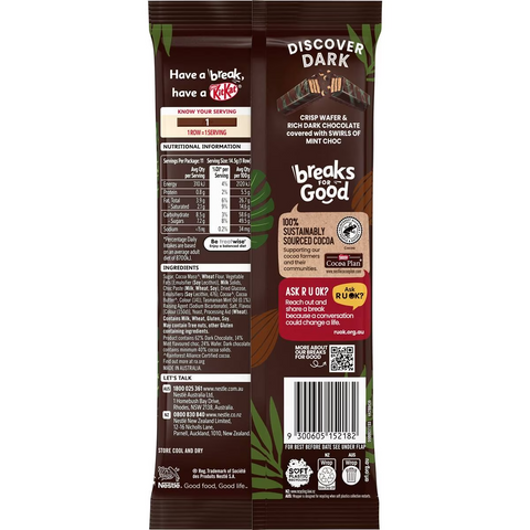 Kitkat Dark With Tasmanian Mint Chocolate Block 160g