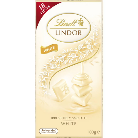 Lindt Lindor White Chocolate Block 100g