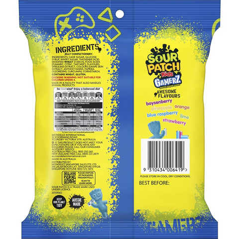 Sour Patch Kids Gamerz Gaming Shaped Lollies 190g