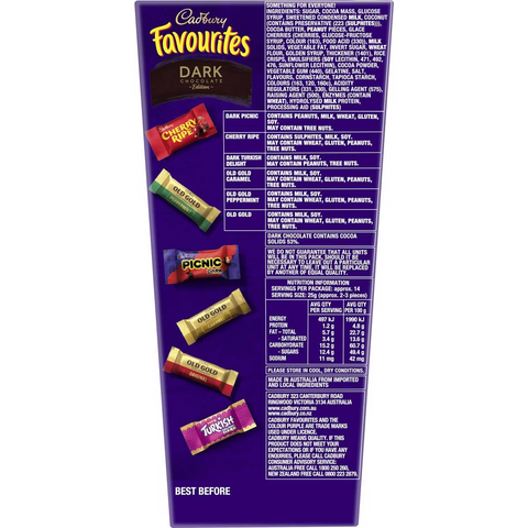 Cadbury Favourites Dark Edition Boxed Chocolate 352g