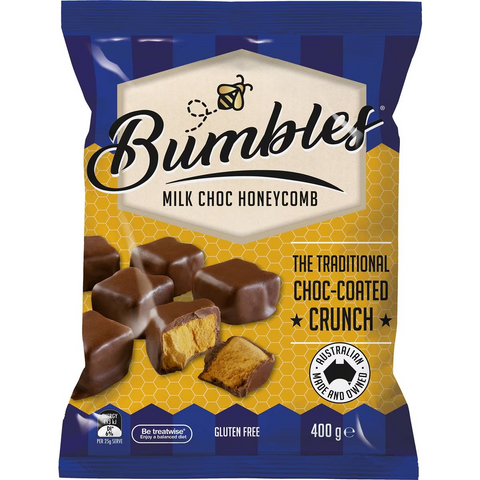 Menz Bumbles Milk Choc Honeycomb 400g