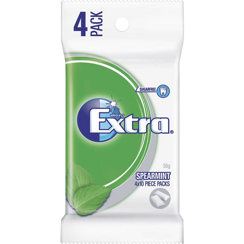 Extra Spearmint Sugar Free Chewing Gum Multipack 4x14g