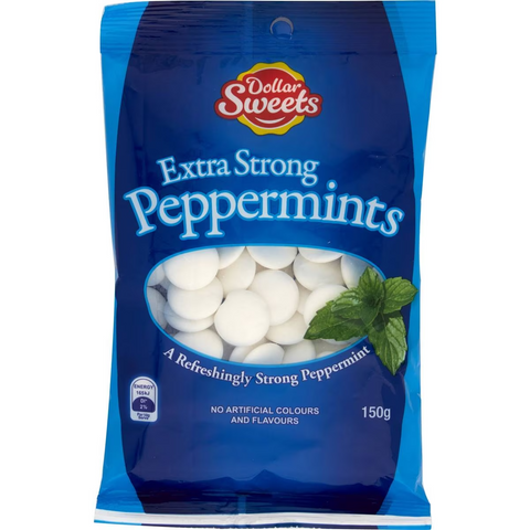 Dollar Sweets Peppermints Extra Strong 150g Bag