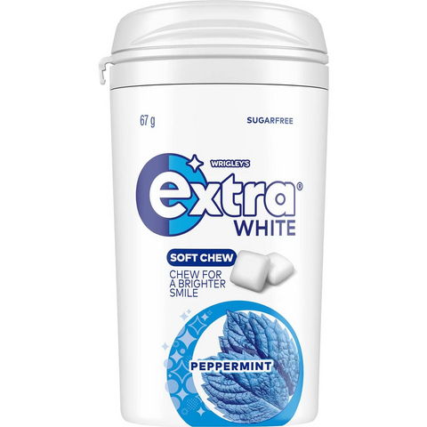 Extra White Soft Chew Peppermint Sugar Free Chewing Gum 67g