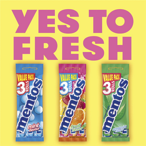 Mentos Fruit Chews 3 Pack