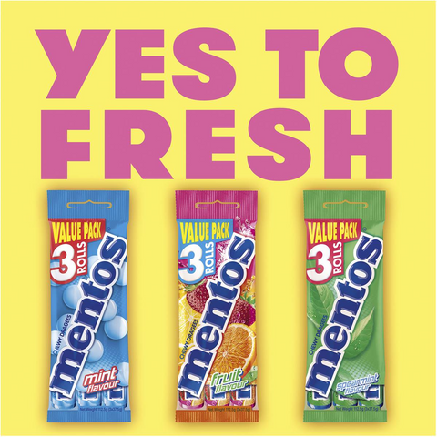 Mentos Fruit Chews 3 Pack