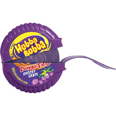 Hubba Bubba Groovy Grape Bubble Gum Tape 180cm 56g