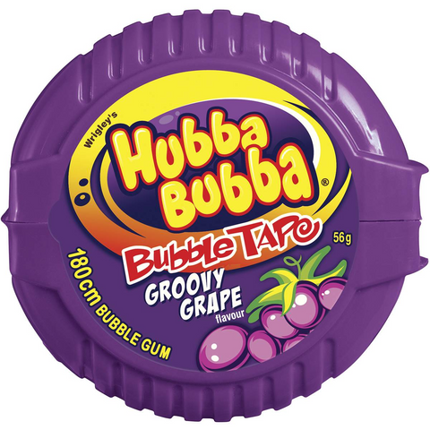 Hubba Bubba Groovy Grape Bubble Gum Tape 180cm 56g