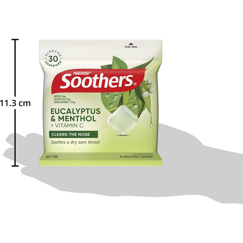 Nestle Soothers Throat Lozenge Eucalyptus & Menthol 3 Pack