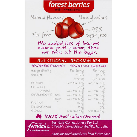 Jols Sugar Free Pastilles Forest Berries 23g