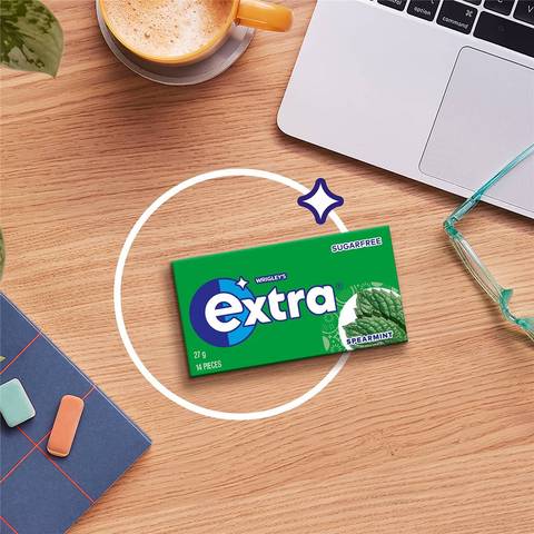 Extra Spearmint Sugar Free Chewing Gum 14pc 27g