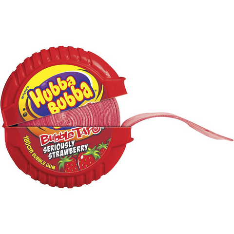 Hubba Bubba Seriously Strawberry Bubble Gum Tape 180cm 56g