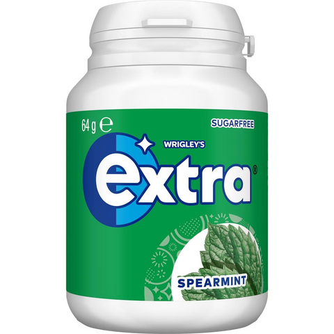 Extra Spearmint Sugar Free Chewing Gum Bottle 64g