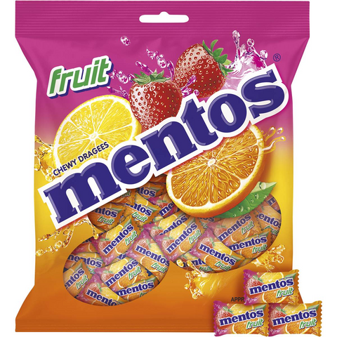 Mentos Single Serve Chewy Fruit 405g